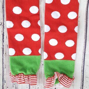 Polka Dot Christmas Legwarmers For Baby Girls and Toddler Girls Brand New